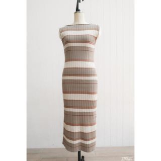 herlipto Cotton Striped Ribbed KnitDress(ロングワンピース/マキシワンピース)