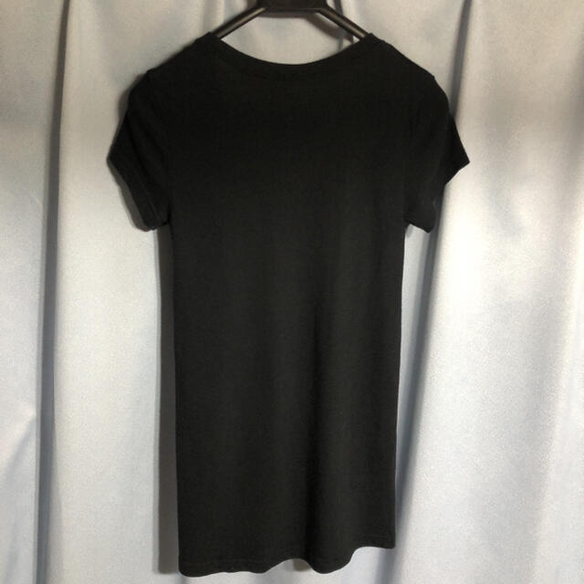 moussy(マウジー)のmoussy丈長ブラックTシャツＭ レディースのトップス(Tシャツ(半袖/袖なし))の商品写真