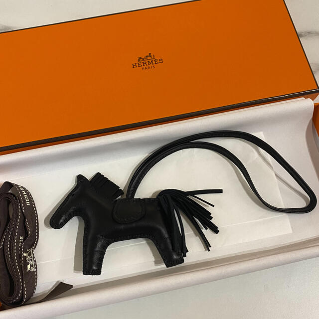 値下げ】HERMES エルメス ロデオ チャーム PM ソーブラック Y刻印