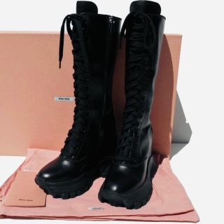 MIUMIU コンバットロングブーツ | www.jarussi.com.br