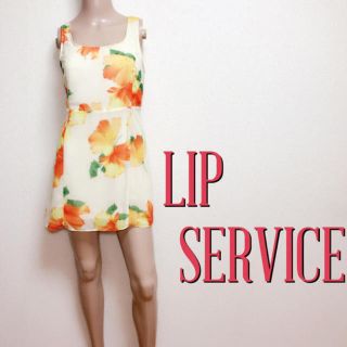 リップサービス(LIP SERVICE)の爆かわ♪リップサービス バックシャン フラワーワンピース♡リゼクシー リエンダ(ミニワンピース)