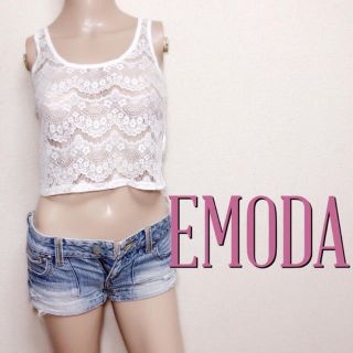 エモダ(EMODA)のもて服♪エモダ きれいめレーストップス♡ムルーア ジルスチュアート(カットソー(半袖/袖なし))