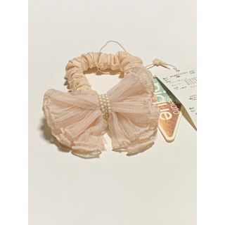 ジェラートピケ(gelato pique)のジェラート・ピケgelato pique プリーツチュールシュシュ ピンク新品(ヘアゴム/シュシュ)