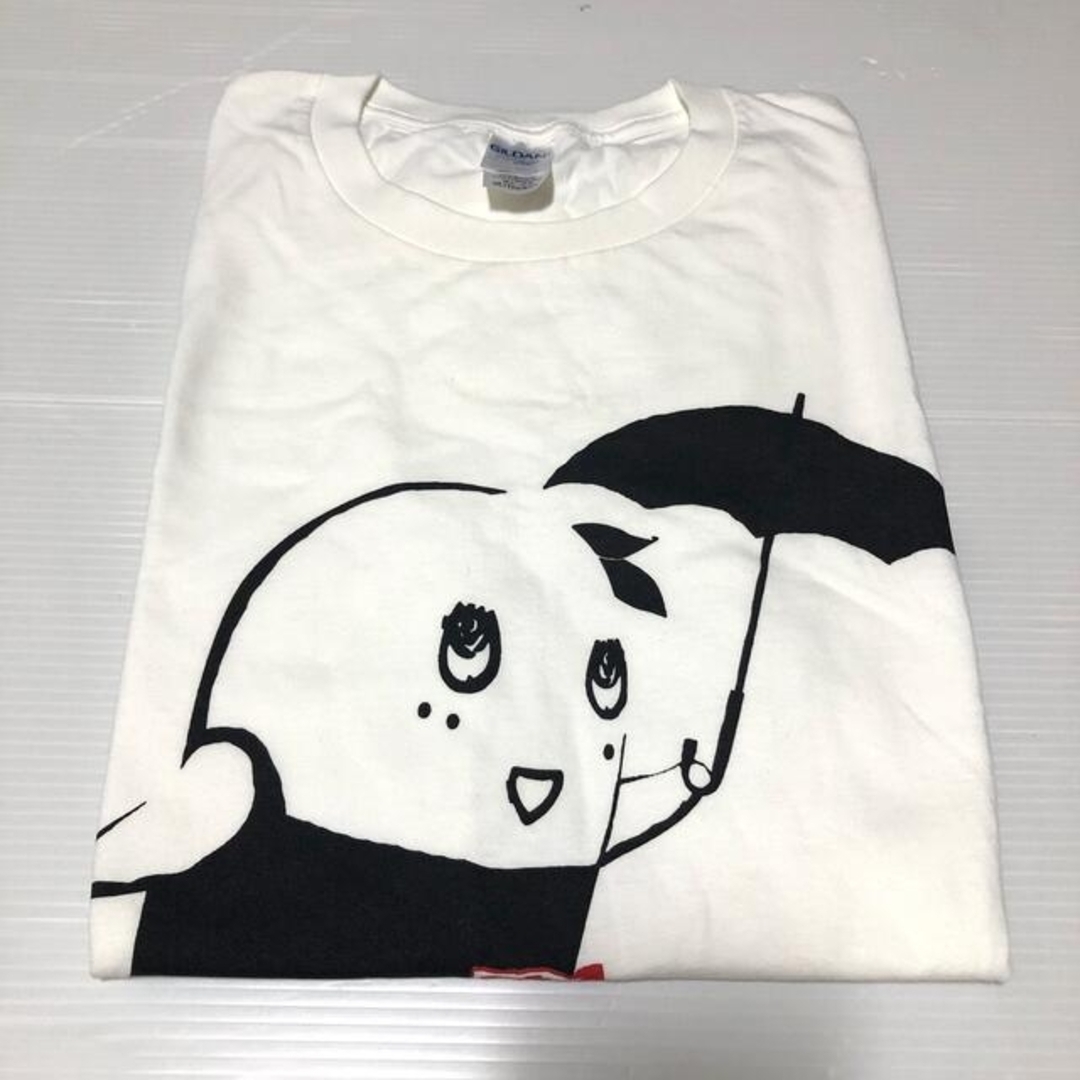 ステンシル ふなっしー Tシャツ ホワイト 猫 傘 M エンタメ/ホビーのおもちゃ/ぬいぐるみ(キャラクターグッズ)の商品写真