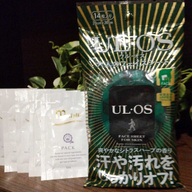 大塚製薬(オオツカセイヤク)のミューフルナチュラルパック5セットオマケ付！UL・OS 大人の男のフェイスシート コスメ/美容のスキンケア/基礎化粧品(化粧水/ローション)の商品写真