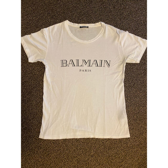 ハイクオリティ BALMAIN バルマン 半袖Tシャツ 2022年春夏新作 XH1EH015 BB15 GAB メンズ クルーネック ロゴ WHITE  ホワイト