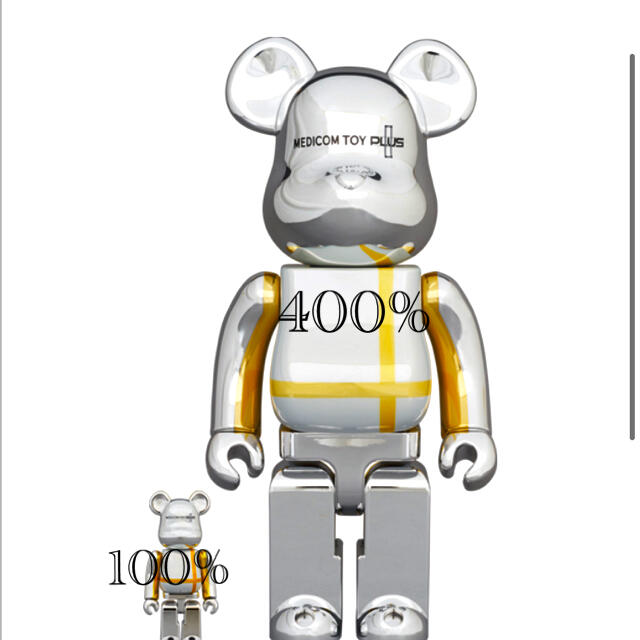 MEDICOM TOY(メディコムトイ)のBE@RBRICK SILVER CHROME Ver. 100％ & 400％ エンタメ/ホビーのフィギュア(その他)の商品写真