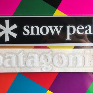 パタゴニア(patagonia)の★補強あり★新品未使用　パタゴニア&スノーピーク　カッティングステッカー　白白(その他)