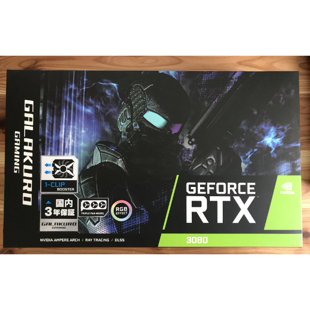 玄人志向 GALAKURO GG-RTX3080-E10GB/TPPCパーツ