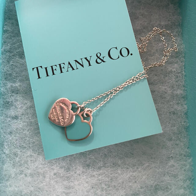 TIFFANY ダブルハートペンダント