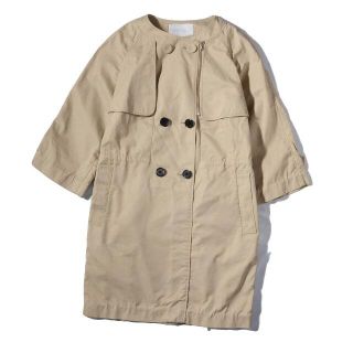 スリーワンフィリップリム(3.1 Phillip Lim)の3.1フィリップリム　トレンチコート　デザインノーカラープルオーバーワンピース(ミニワンピース)