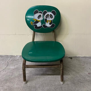 昭和レトロ ポップ パンダ 椅子 ベビーチェア 子供椅子 グリーン | フリマアプリ ラクマ