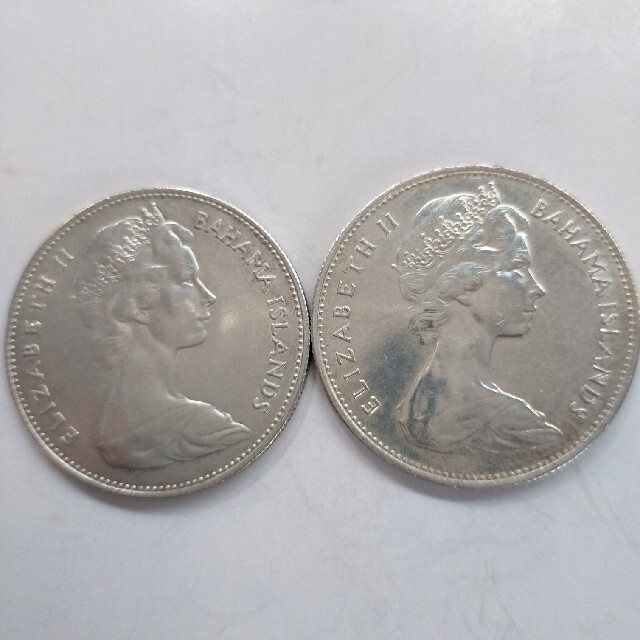 1966年バハマ　银貨