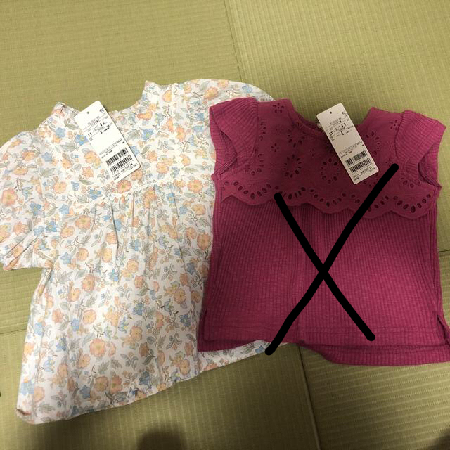 petit main(プティマイン)のトップス花柄 キッズ/ベビー/マタニティのベビー服(~85cm)(Ｔシャツ)の商品写真