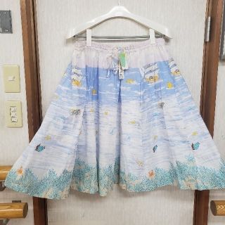 フランシュリッペ(franche lippee)のフランシュリッペ　フレアースカート　人魚姫　イルカ　ヨット　亀　海星灯台　未使用(ロングスカート)