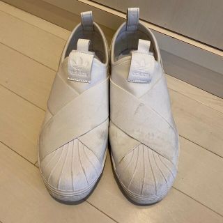 アディダス(adidas)のアディダススニーカー👟ホワイト！！ゴムスニーカー✨(スニーカー)