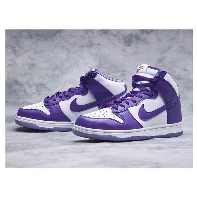 未使用　NIKE womens dunk HI バーシティパープル/24.5cm