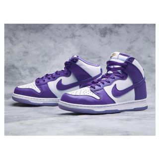 ナイキ(NIKE)の未使用　NIKE womens dunk HI バーシティパープル/24.5cm(スニーカー)