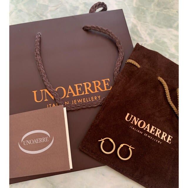 UNOAERRE - 〜mimi〜様 UNOAERREウノアエレ☆新品 (750)K18フープ