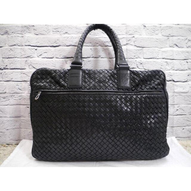 Bottega Veneta(ボッテガヴェネタ)の38万◆ボッテガヴェネタ イントレチャート レザー 書類バッグ ブリーフケース黒 メンズのバッグ(ビジネスバッグ)の商品写真