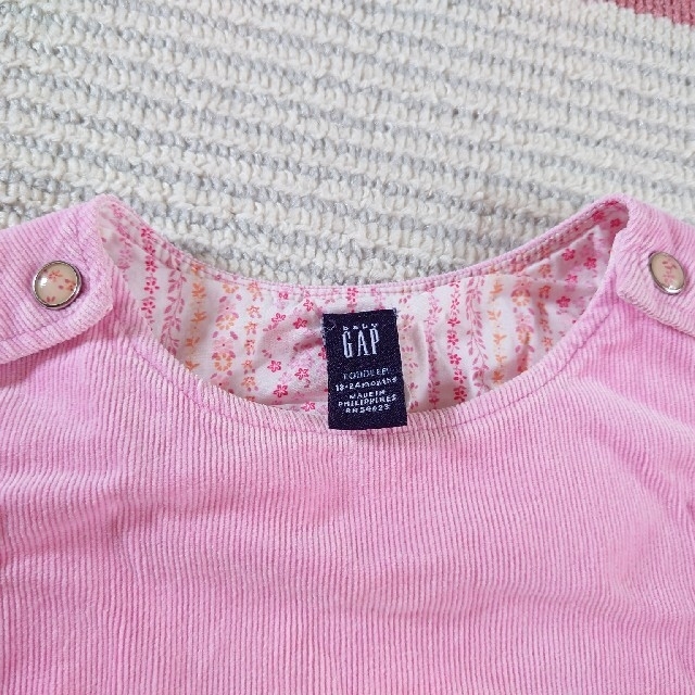 babyGAP(ベビーギャップ)のbabyGap 18-24months ピンク ジャンバースカート キッズ/ベビー/マタニティのキッズ服女の子用(90cm~)(ワンピース)の商品写真