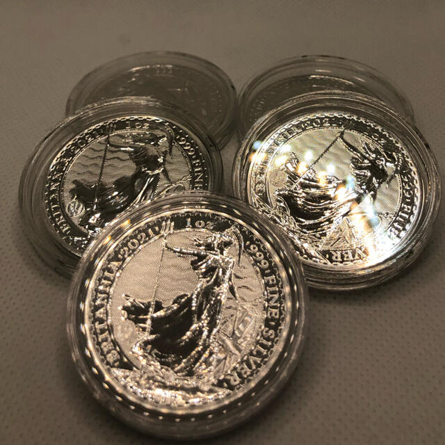2021年 ブリタニア銀貨 1オンス 5枚-