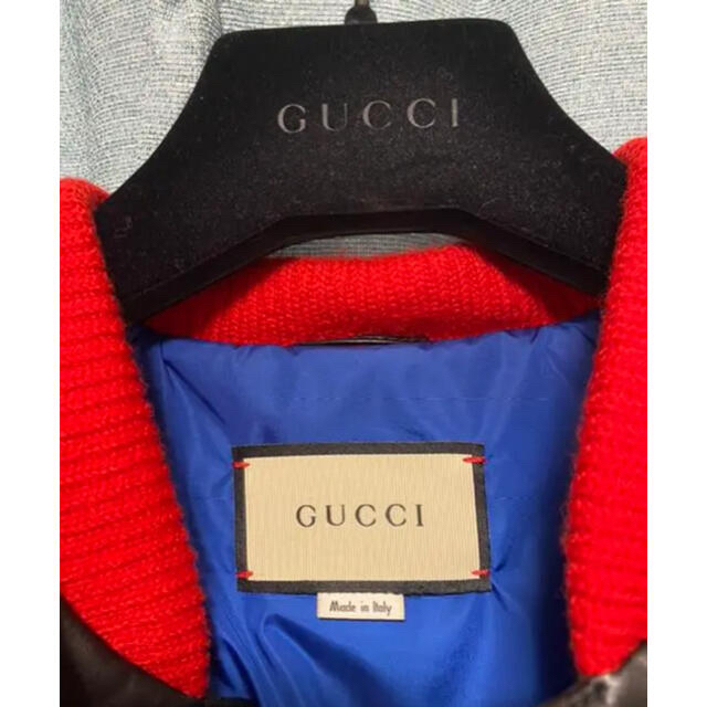 Gucci(グッチ)のGUCCIレザーボンバージャケット　BTS  Nissy 着用 メンズのジャケット/アウター(レザージャケット)の商品写真