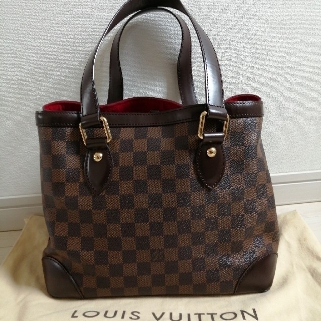 ホック式開閉内側【LOUIS　VUITTON】ハンドバッグ　ハムステッド　ダミエ