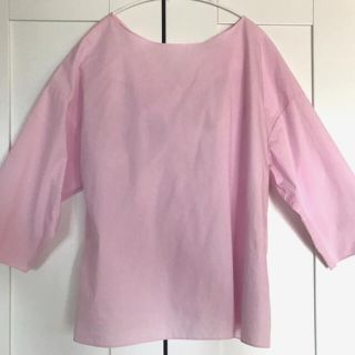 マウジー(moussy)の美品　PEGGY LANA  バックフリルコットンシャツ ピンク(シャツ/ブラウス(長袖/七分))