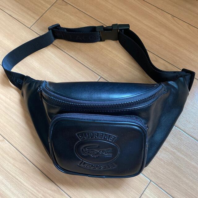 supreme 18ss lacoste waist bag ウエストバッグ　黒