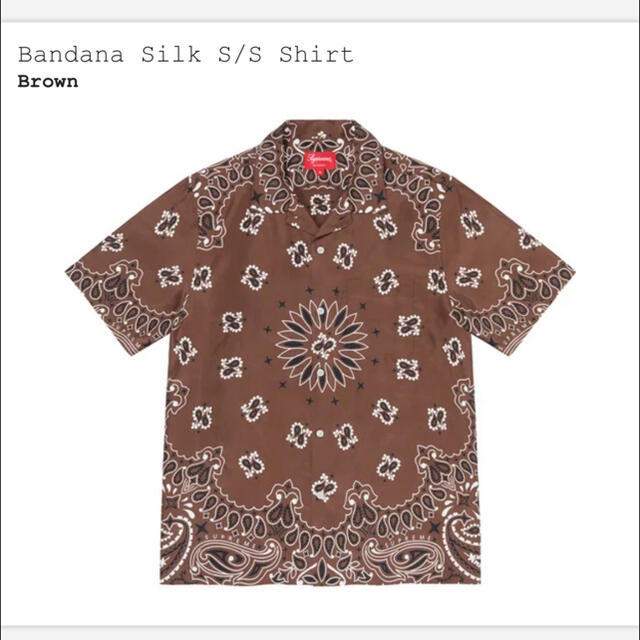 【完全未開封】Bandana Silk S/S Shirt【茶色／M】
