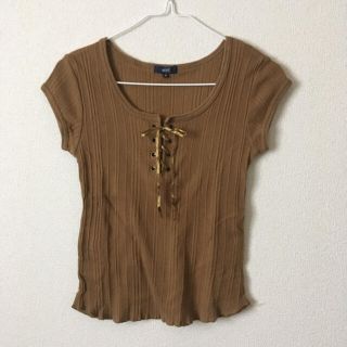 ロペ(ROPE’)の【中古品】《ROPE》レディース/半袖/トップス/シャツ/カーキ色/綿100％(Tシャツ(半袖/袖なし))