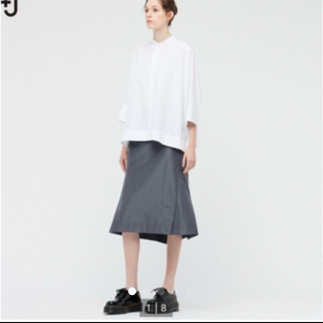 UNIQLO(ユニクロ)の【ご専用】ユニクロ ＋J シルクブレンドフレアスカート レディースのスカート(ひざ丈スカート)の商品写真