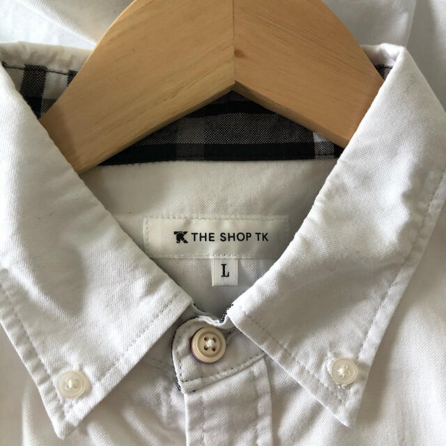 THE SHOP TK(ザショップティーケー)の【美品】THE SHOP TK 袖口チェックYシャツ メンズのトップス(シャツ)の商品写真