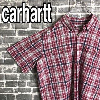 カーハート(carhartt)のカーハート☆チェックシャツ 古着 ゆるだぼ 90s ワンポイント刺繍ロゴ k68(シャツ)