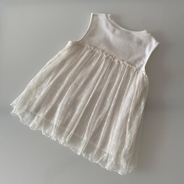 petit main(プティマイン)のプティマイン  レース　トップス　130 キッズ/ベビー/マタニティのキッズ服女の子用(90cm~)(Tシャツ/カットソー)の商品写真