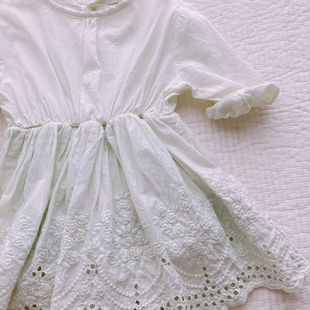 ZARA KIDS(ザラキッズ)のきらきら様専用　monbebe ロンパース　ワンピース　80 90 M キッズ/ベビー/マタニティのベビー服(~85cm)(ワンピース)の商品写真