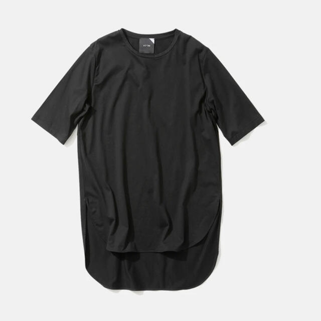 Demi-Luxe BEAMS(デミルクスビームス)のATON! SUVIN 60/2 | ROUND HEM T-SHIRTブラック レディースのトップス(Tシャツ(半袖/袖なし))の商品写真