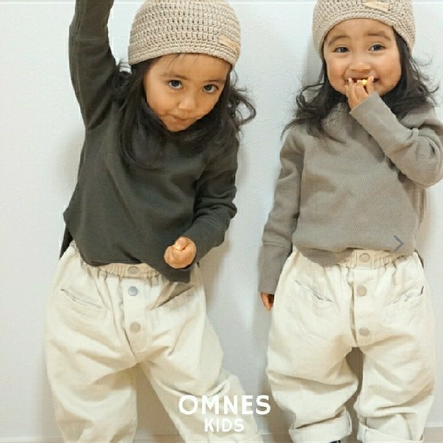 OMNES キッズ ハニカム裾ラウンド トップス カットソー 新品110 キッズ/ベビー/マタニティのキッズ服男の子用(90cm~)(Tシャツ/カットソー)の商品写真