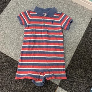 ラルフローレン(Ralph Lauren)の⭐︎ラルフローレン　ロンパース  ボーダー　6M 鹿の子素材(ロンパース)