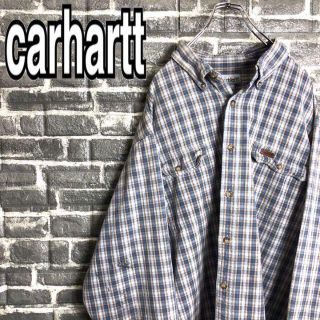 カーハート(carhartt)のカーハート☆チェックシャツ ワンポイントロゴ 古着 ゆるだぼ 90s k33(シャツ)