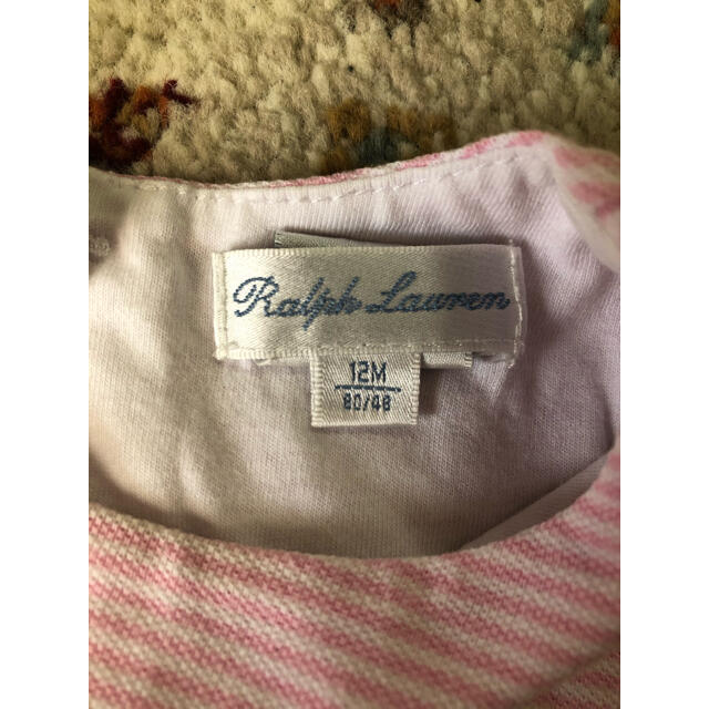 Ralph Lauren(ラルフローレン)のラルフローレン　ロンパース　女の子　80 12ヶ月　3枚セット キッズ/ベビー/マタニティのベビー服(~85cm)(ロンパース)の商品写真