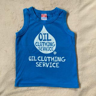 オイル(OIL)のオイルクロージング 110㎝　タンクトップ  ブルー　ダメージ加工　アメカジ(Tシャツ/カットソー)