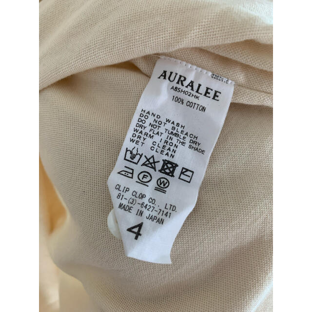 COMOLI(コモリ)のオーラリー   ハイゲージピケダブルクロスヘンリーネックTシャツ　4 メンズのトップス(Tシャツ/カットソー(半袖/袖なし))の商品写真