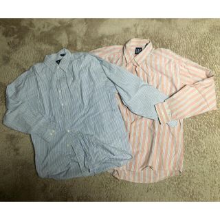 ギャップ(GAP)の激値下げ！！  GAP ギャップ 長袖シャツ ストライプ XL〜XXL(シャツ)