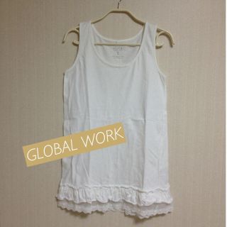 グローバルワーク(GLOBAL WORK)のGLOBALWORK ＊ 裾レースタンク(タンクトップ)