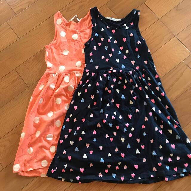 H&M(エイチアンドエム)のH&M 134/140 ワンピ4枚セット キッズ/ベビー/マタニティのキッズ服女の子用(90cm~)(ワンピース)の商品写真