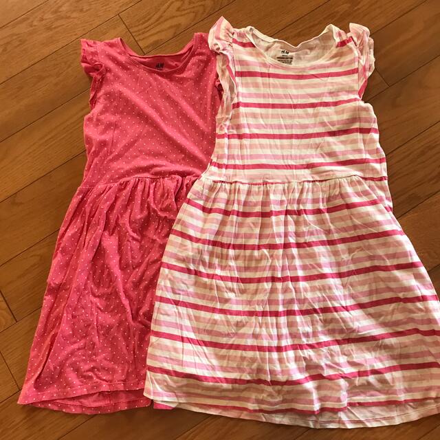 H&M(エイチアンドエム)のH&M 134/140 ワンピ4枚セット キッズ/ベビー/マタニティのキッズ服女の子用(90cm~)(ワンピース)の商品写真