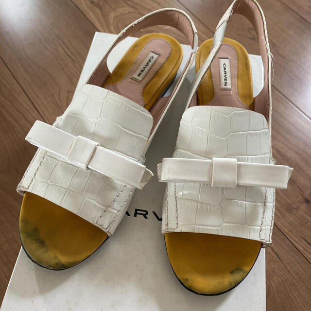 洗濯機可 CARVEN リボン サンダル カルヴェン - 通販 - www