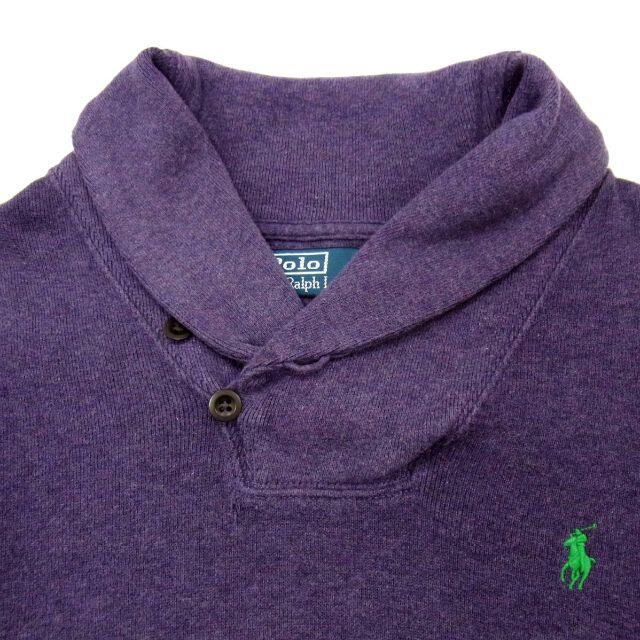 POLO RALPH LAUREN(ポロラルフローレン)のPolo by Ralph Lauren ショールカラー・プルオーバー 紫 メンズのトップス(スウェット)の商品写真